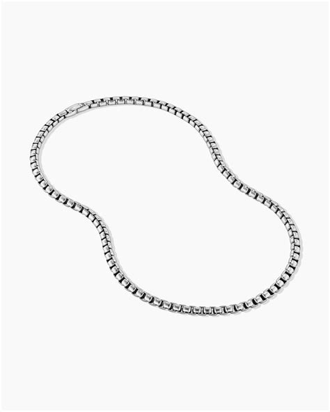 Mens Box Chain Necklace In Sterling Silver 5 2mm David Yurman Eu