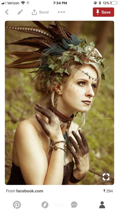 pin  anthony rose  forest aesthetic nymph costume headdress