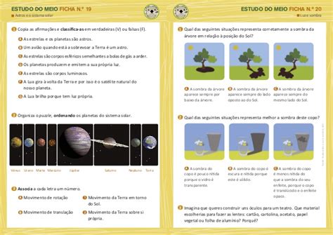Fichas De Estudo Do Meio 4O Ano