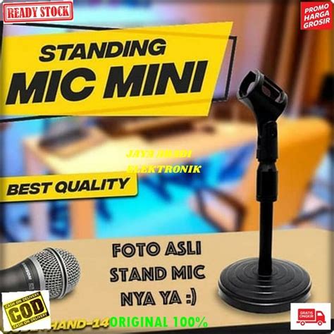 Jual G107 STAND MIC BESI 40 CM KAKI BULAT HOLDER MIK MIKROPON STANDING