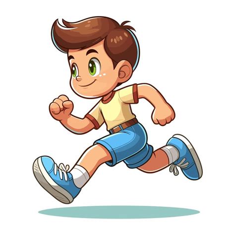 Premium Vector | Cartoon jogging kid vector illustration