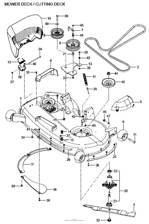 Husqvarna 48 Inch Mower Deck Parts Diagram