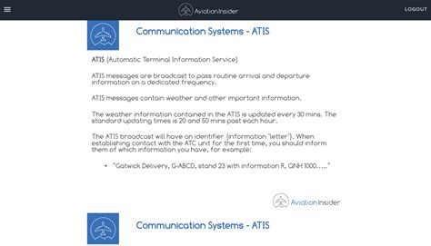 Atpl Revision Notes Vfr And Ifr Communications Refresher Revision Notes Aviation Insider