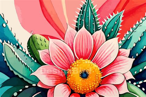 Cactus Watercolor Art And Illustrations Graphic By Designbird · Creative Fabrica