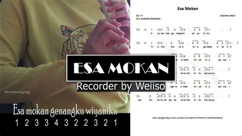 Lagu Esa Mokan Dengan Recorder Lagu Daerah Dari Sulawesi Utara Not