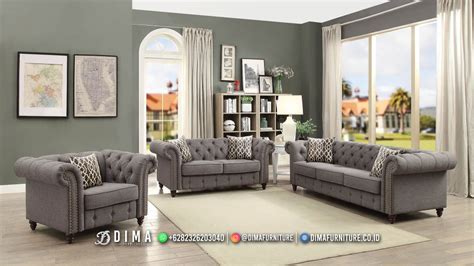 Kursi Ruang Tamu Minimalis Sofa Chesterfield Full Jok Df Wa