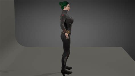 3d Model Scarlett Johansson As Black Widow Vr Ar Low Poly Cgtrader