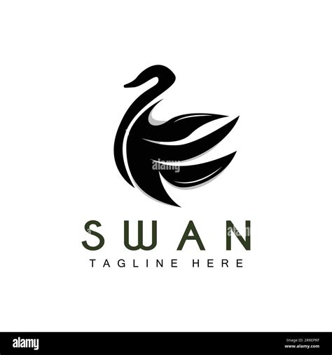 Swan Logo Bird Animal Design Duck Logo Product Brand Label Vector