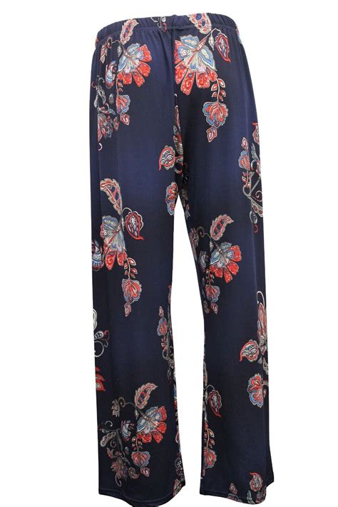 Ladies Floral Print Palazzo Trousers Flared Plazzo Womens Summer Wide