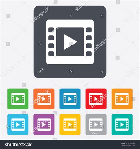 Video Sign Icon Video Frame Symbol Stock Vector (Royalty Free) 185799866