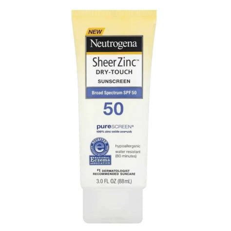 Neutrogena Sheer Zinc Dry Touch Sunscreen Spf Ml