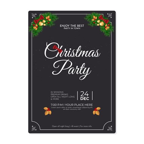 Christmas Party Poster Modern Christmas Party Brochure 5182596 Vector