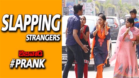 Slapping Strangers Bezawada Prank Pranks Videos 2019 Ksr Rx 100