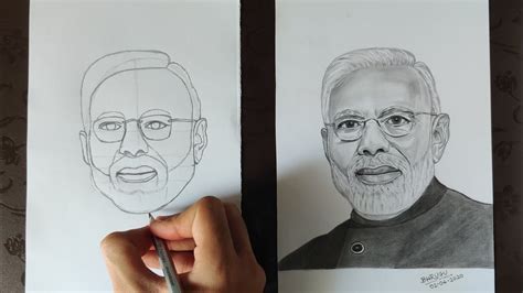 How To Draw Narendra Modi Step By Step For Beginnersfree Hand Drawing