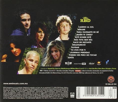 RBD On Twitter O CD Do RBD Para Olvidarte De Mi Anda Sendo Esperado