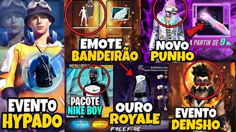 AMANHÃ EVENTO PEGUE NOVO PUNHO EMOTE BANDEIRÃO OURO ROYALE HYPADO