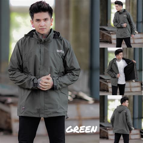 Jual Jaket Parka Simple Hijau Army Jaket Parka Outdoor Jaket Gunung