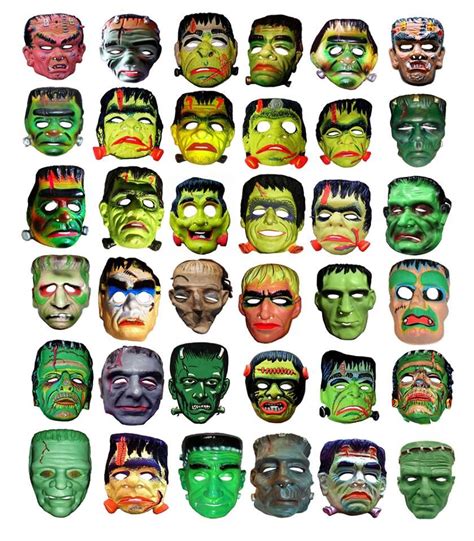 Frankensteins Monster Assorted Halloween Masks Monster Mask Vintage