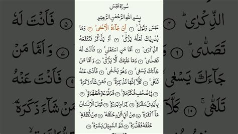 80 Surah Abasa By Reciter Sheikh Abdur Rahman As Sudais He Frowned