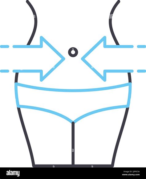 Weight Loss Line Icon Outline Symbol Vector Illustration Concept