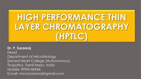 High Performance Thin Layer Chromatography Hptlc Youtube