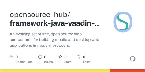 Github Opensource Hub Framework Java Vaadin Vaadin Core Elements An