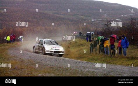 Marcus Gronholm From Finland In His Peugeot On The Rheola Stage