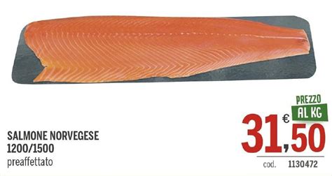 Offerta Salmone Norvegese Preaffettato Nel Volantino Di