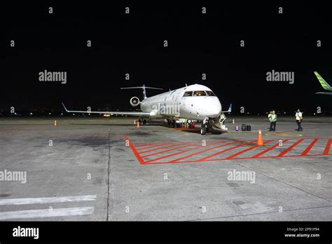 Passenger Airplane On Airport Apron Stock Photo Alamy