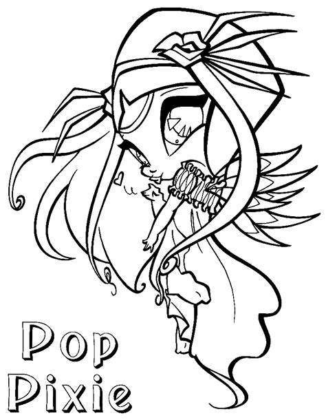 Pop Pixie Amore Coloring Page Fairy Coloring Pages Cartoon Coloring