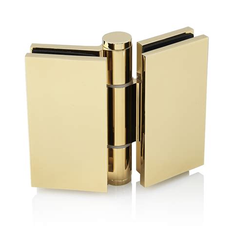 180 Degree Bi-Fold Hinge 6mm - Polished Gold - Frameless Shower Hinges