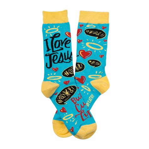 Love Jesus Sock Lovers Novelty Socks Crew Socks