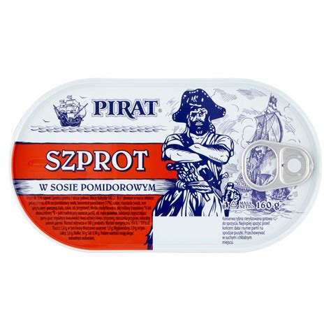 Pirat Szprot w sosie pomidorowym 160 g Torimpex Toruń