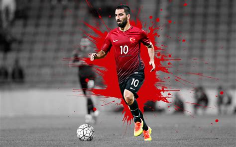 Download wallpapers Arda Turan, 4k, Turkey national football team, art ...