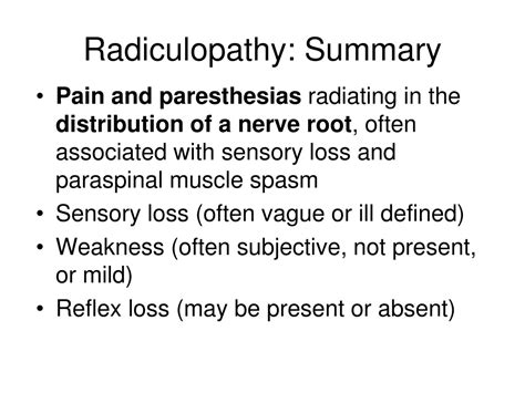 Ppt Cervical And Low Back Pain And Radiculopathy Powerpoint