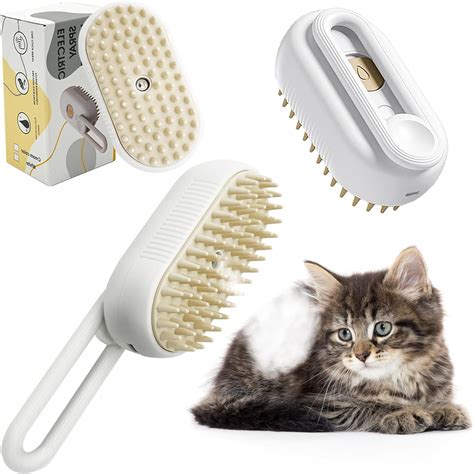 DONGTATA Brosse Vapeur Chat Brosse Chat 3 En 1 Peigne De Massage En