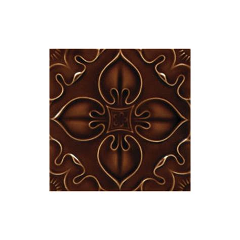 Victorian Benthall single colour decorative tiles 152x152mm - chestnut