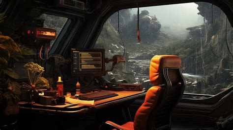 Science Outpost From Alien Planet Sci Fi Rain Ambiance For Sleep