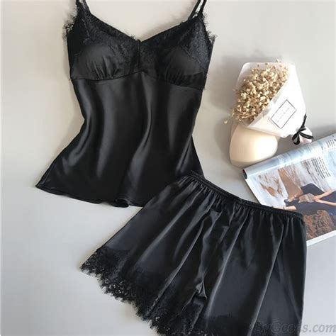 Sexy Tentation Hauts Short Dentelle femme Pyjamas de lingerie Suit Pyjamas sommeil Vêtements