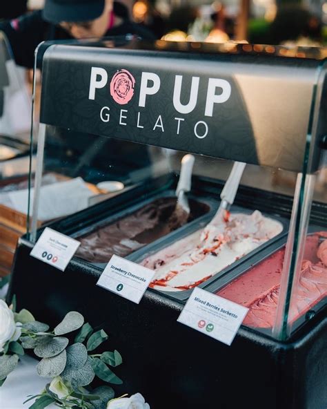 Pop Up Gelato Gelato Gelato Bar Wedding Canapes