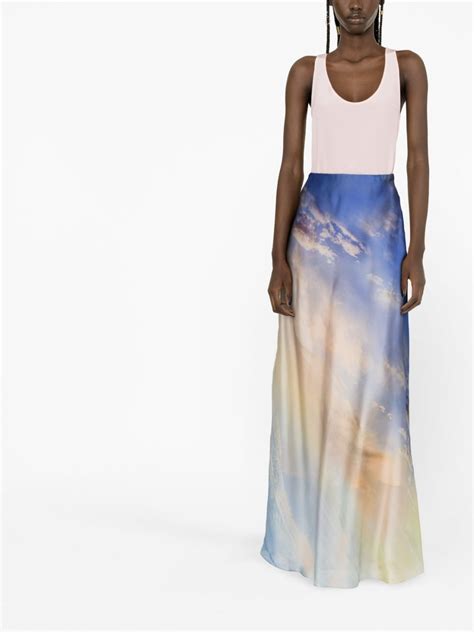 Zimmermann Tama Graphic Print Maxi Skirt Farfetch