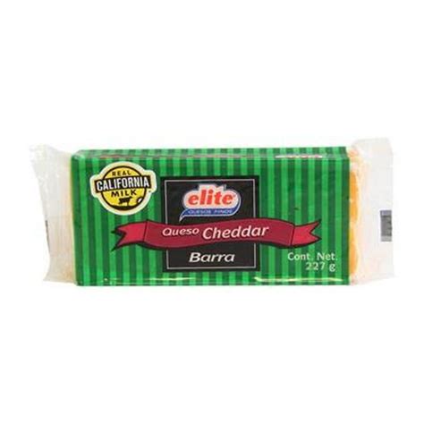 Queso Cheddar Elite En Barra 227 G Bodega Aurrera Despensa A Tu Casa