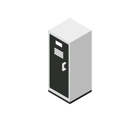 Premium Vector Metal Locker Door Isometric