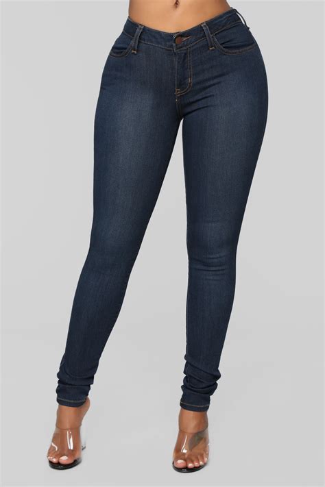 Classic Mid Rise Skinny Jeans - Dark Denim, Jeans | Fashion Nova