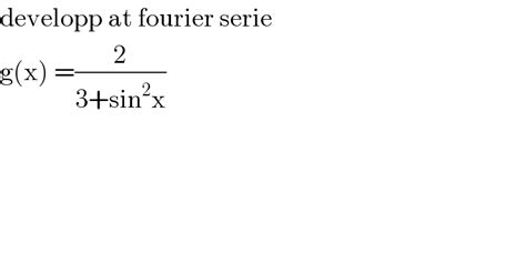 Developp At Fourier Serie G X Sin X Tinku Tara