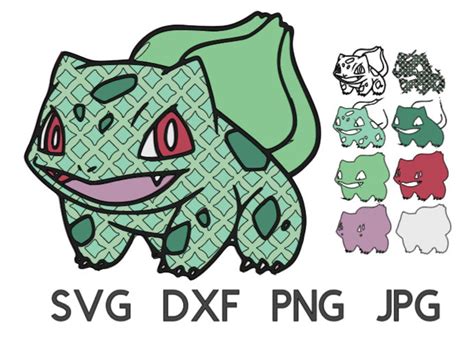 Pokemon Svg Bulbasaur Dxf Png Digital Cut Files Layered Etsy The Best