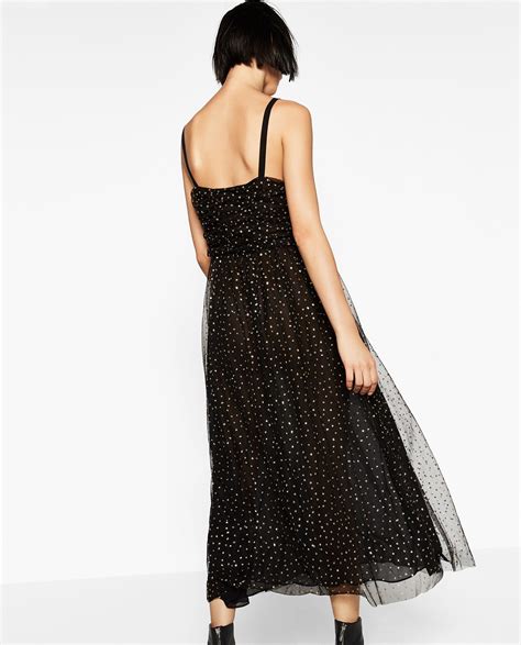 Long Tulle Dress With Polka Dots Vestidos De Mulher Vestido De Tule Vestidos Zara