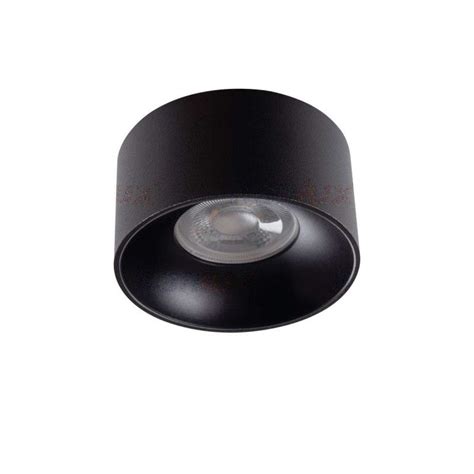 Support De Spot Encastrable Rond Mini RITI GU10 Noir Greenweez