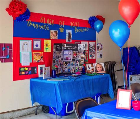 Pin By Dorothy Owens On Red And Blue Grad Party 50th Class Reunion