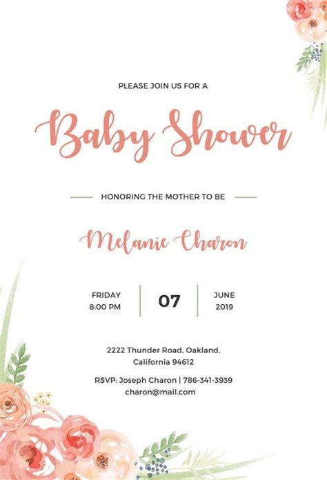 Baby Shower Invites Templates Free All You Have To Do Is To Attach This